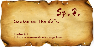 Szekeres Horác névjegykártya